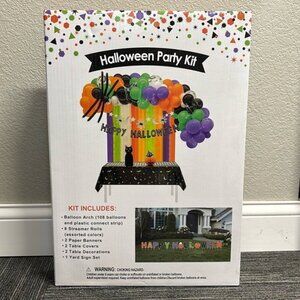 Happy Halloween Theme Party Decoration Kit (Arch, Banners, Table Decor, Yard)